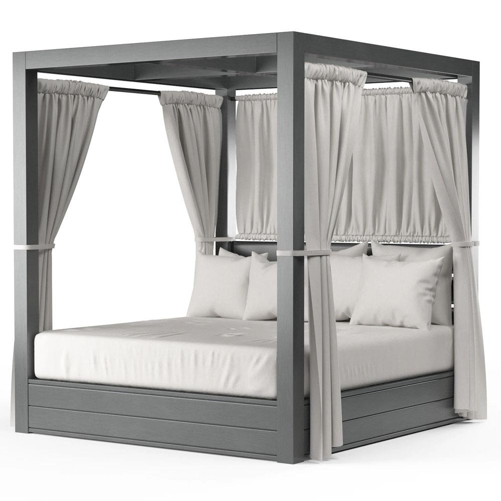 Finn Coastal Slate Aluminum Performance Outdoor Daybed - King|