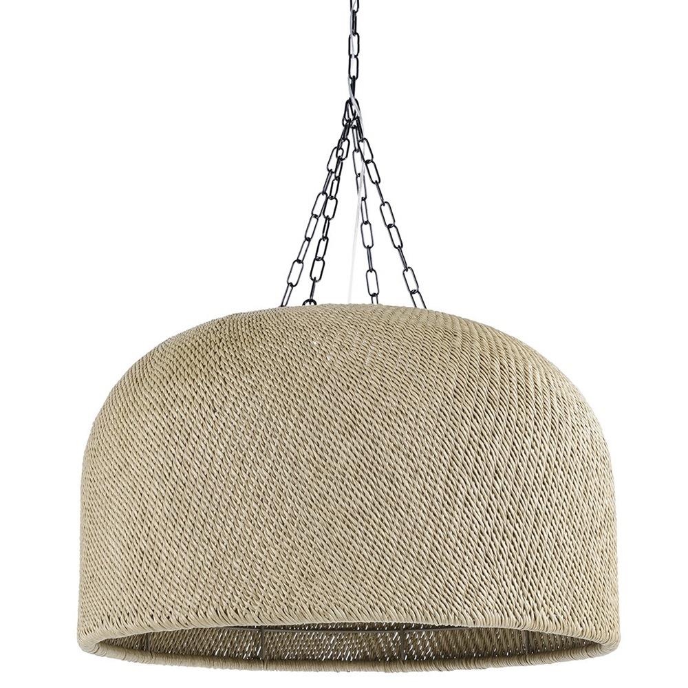 Palecek Augustine Coastal Beach Natural Brown Outdoor Dome Chandelier|