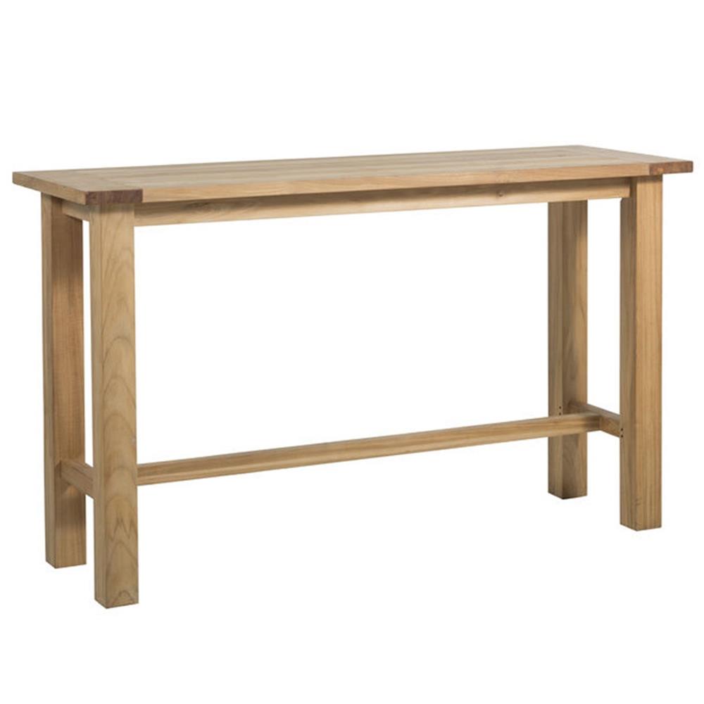 Croquet Coastal Natural Teak Outdoor Dining Bar Table - 71"W|