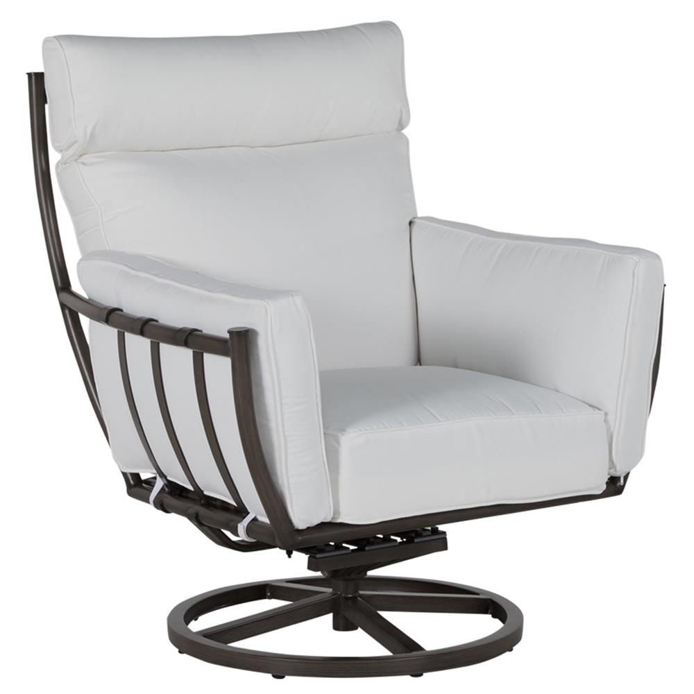 Majorca Modern Grey Aluminum Outdoor Swivel Rocker Lounge Chair|