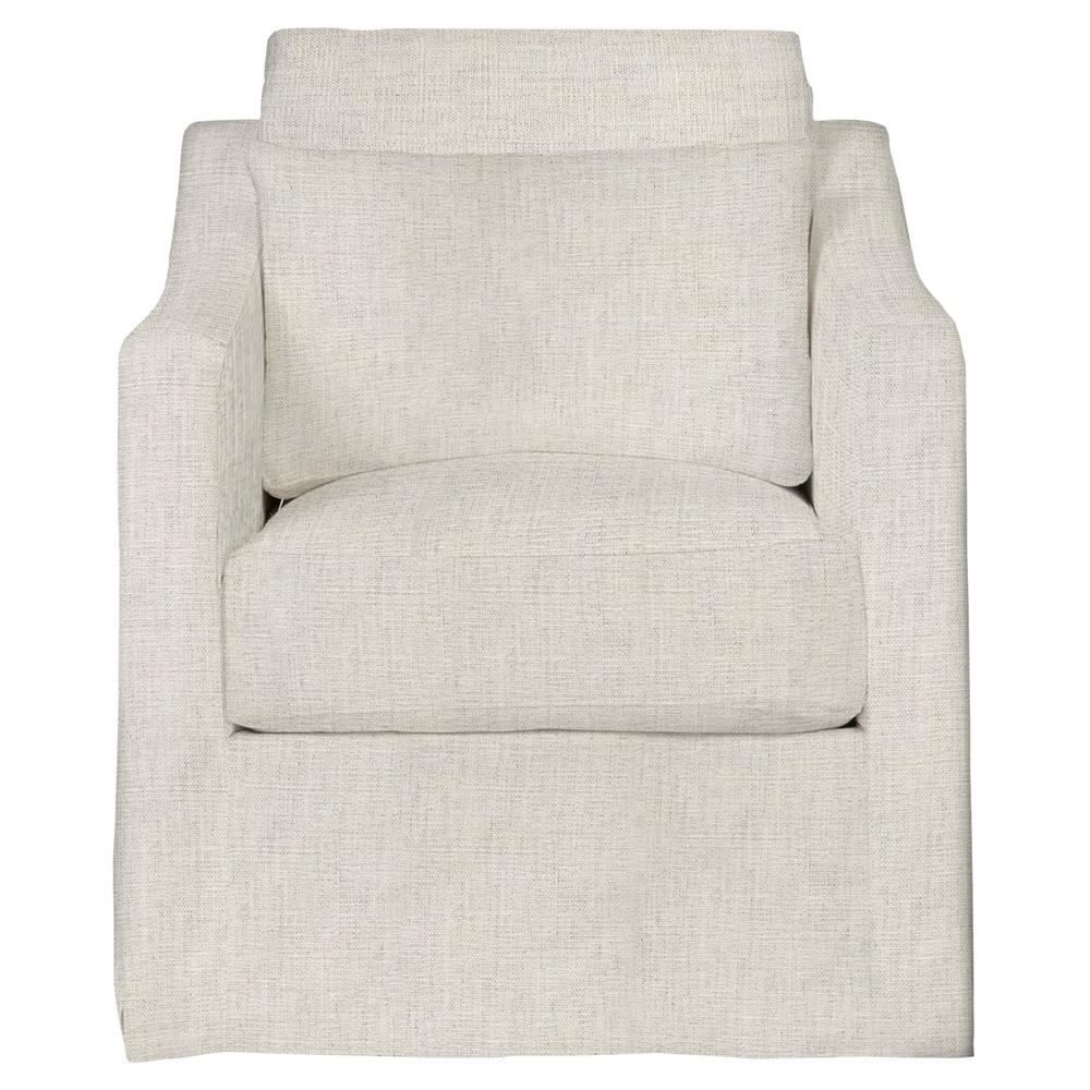 Cisco Home Rebecca Coastal Off White Slipcovered Swivel Club Arm Chair|