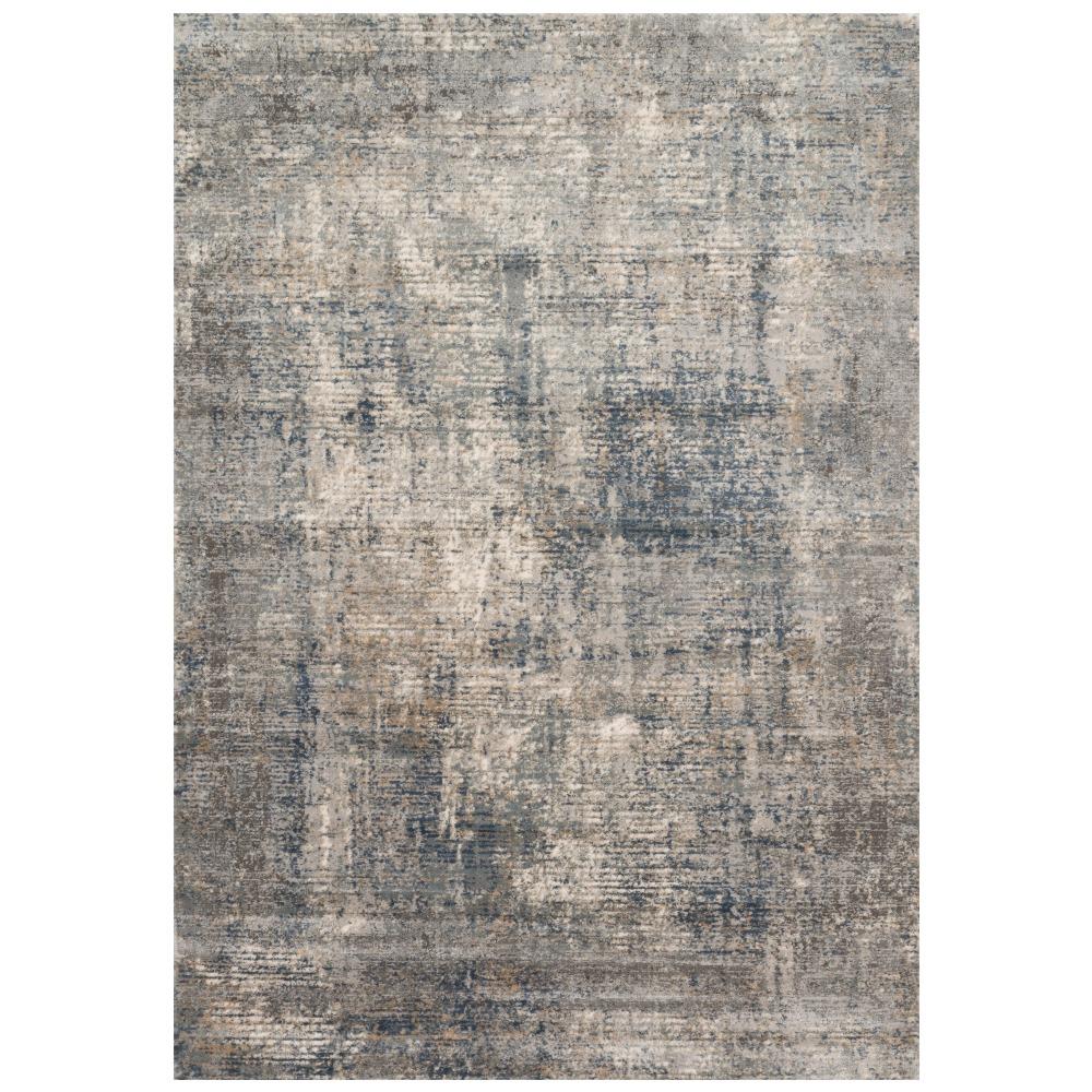 Teagan Modern Classic Grey Blue Abstract Patterned Rug - 3'4"x5'7"|