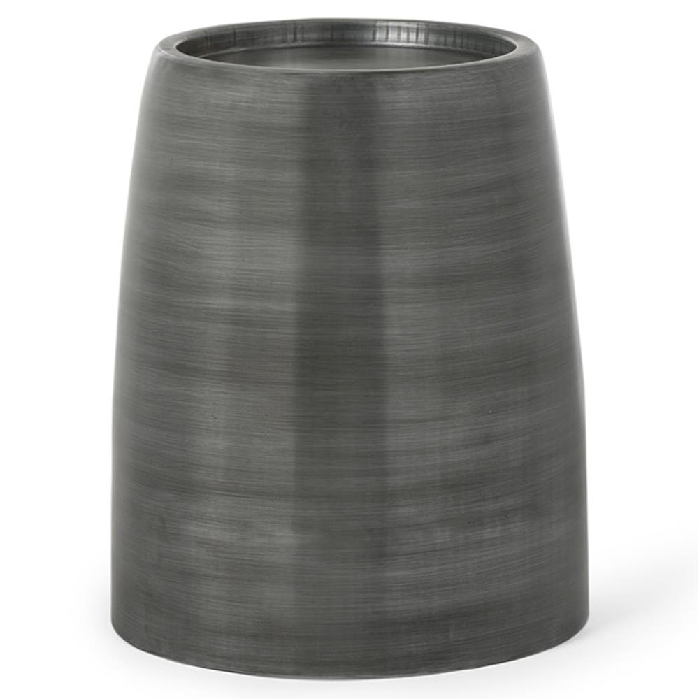 Zelda Industrial Loft Black Zinc Mild Steel Barrel Side Table|