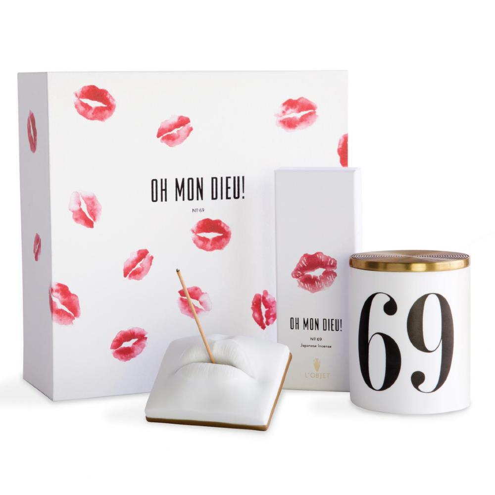 L'Objet Oh Mon Dieu No.69 Modern Classic White Porcelain Candle Gift Set|