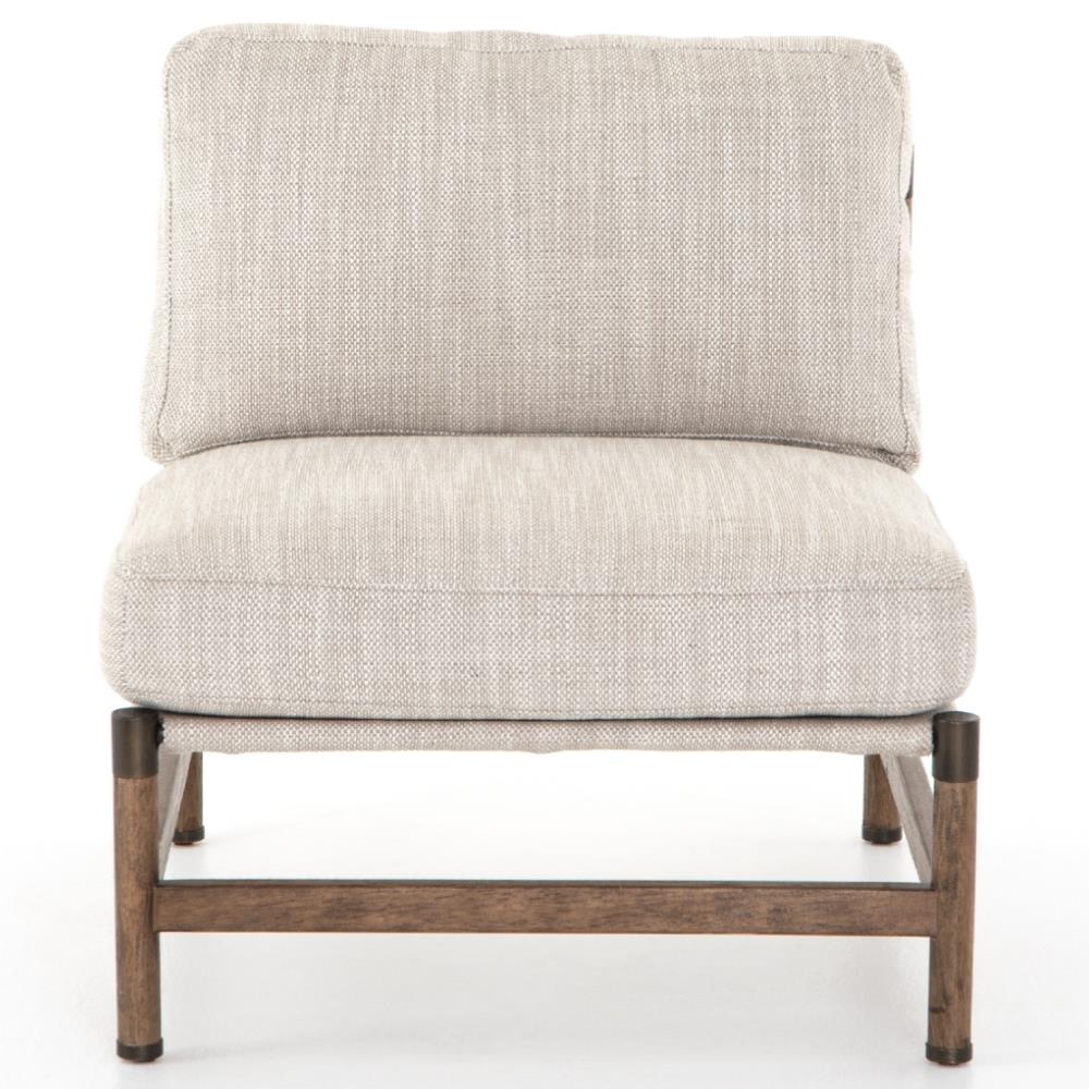 Phei Rustic Lodge Beige Performance Brown Wood Occasional Chair|