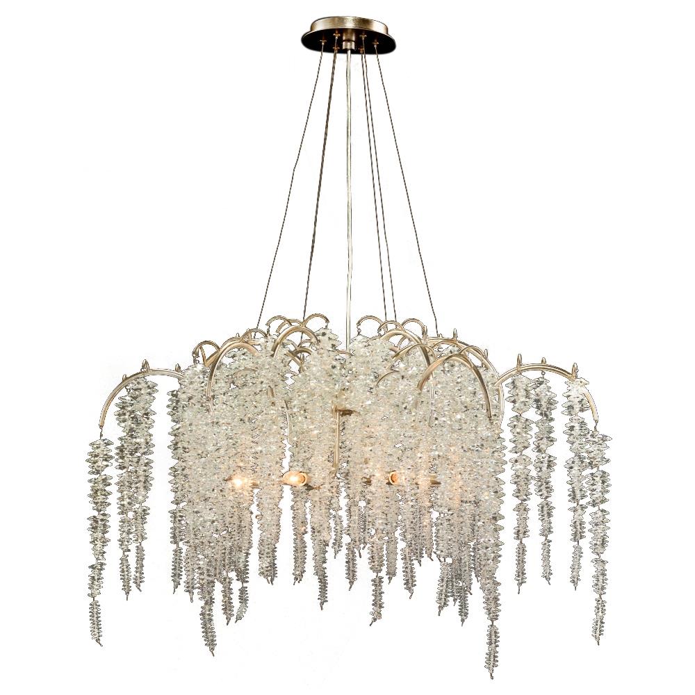 John-Richard Cascading Crystal Hollywood Antique Silver Iron 6