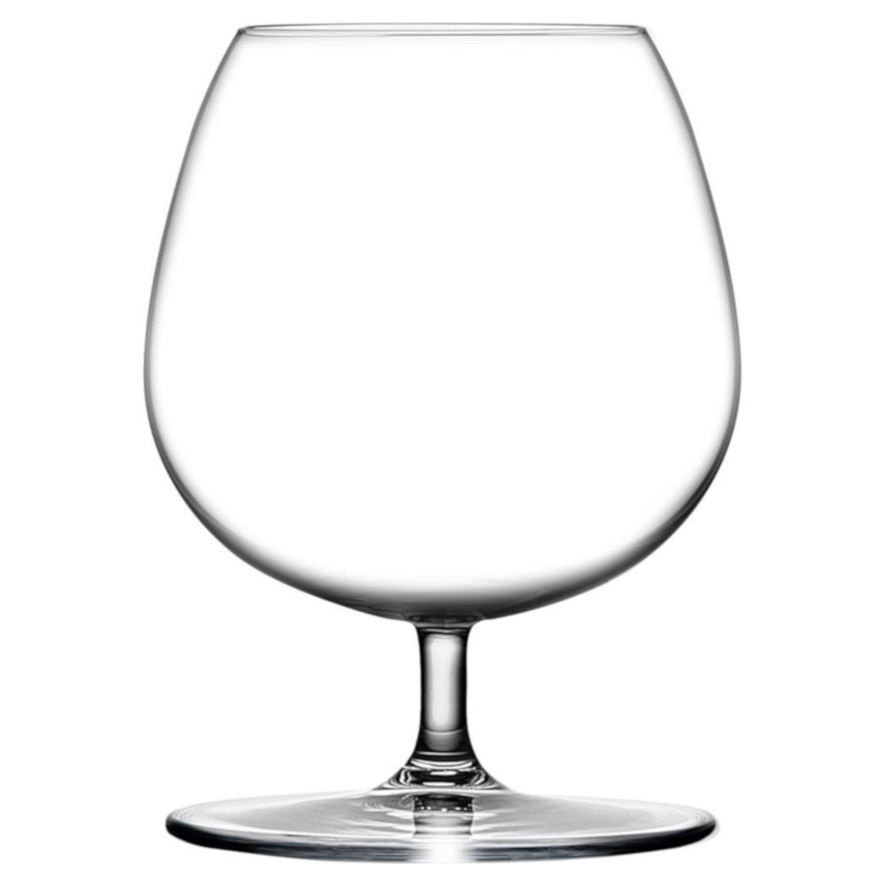 Vintage Modern Classic Clear Crystal Small Cognac Glass - Set of 2|