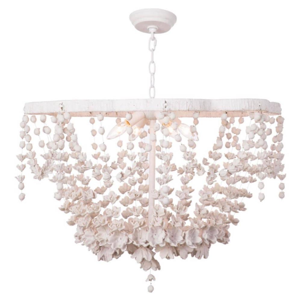 Vanessa White Resin Chandelier|