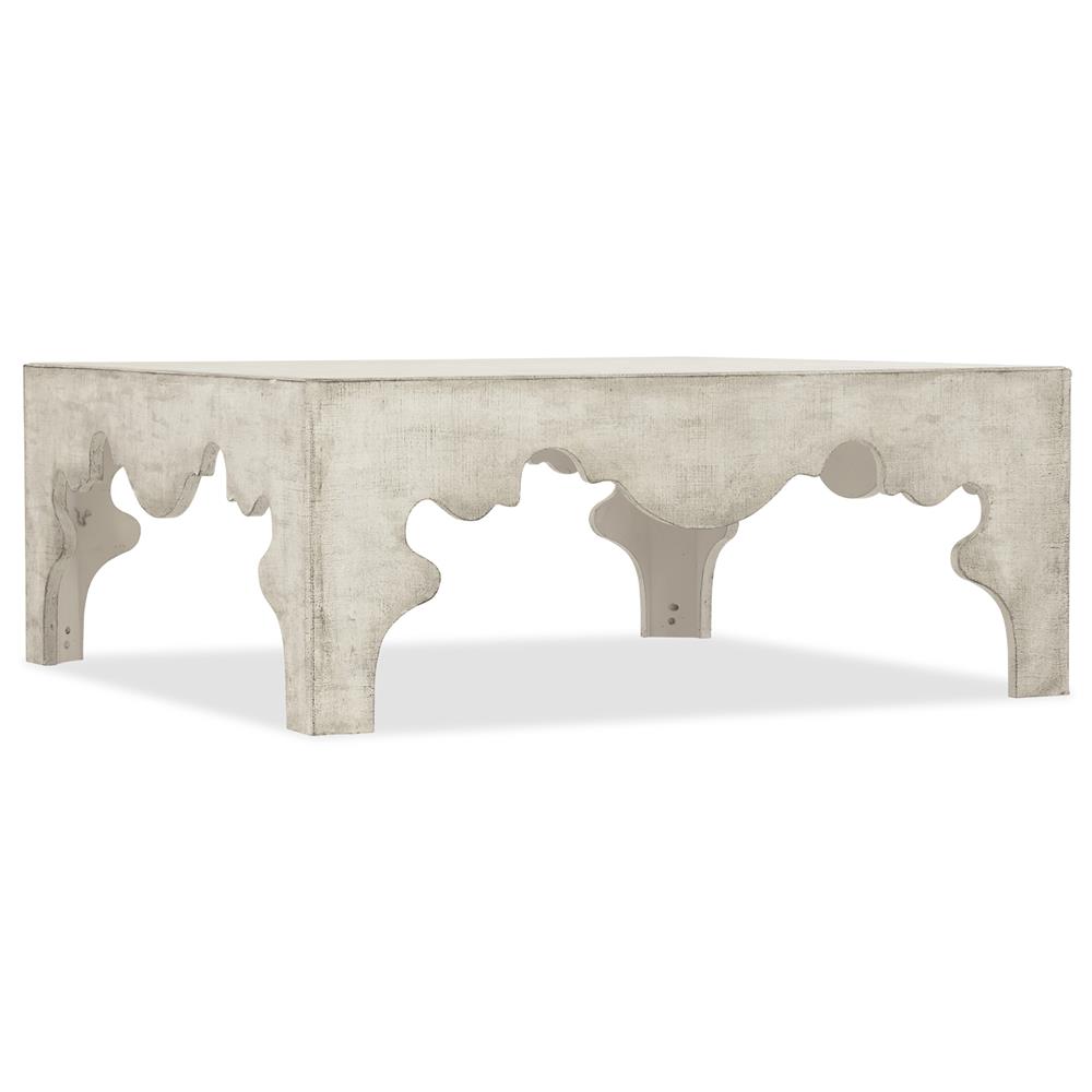 Aiden French Country Cream Linen Top Wood Coffee Table 31