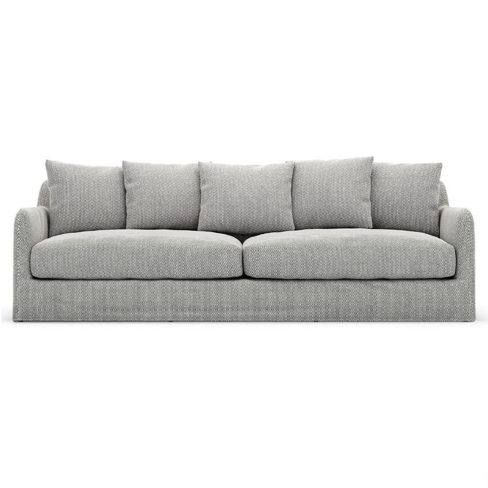 Cassandra Modern Classic Grey Slipcovered Outdoor Sofa - 92"W|