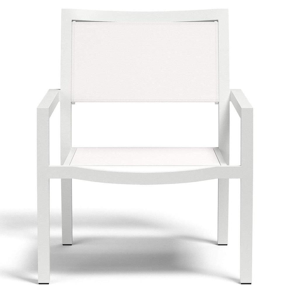 Jace Industrial Grey Performance Sling Outdoor Lounge Arm Chair|