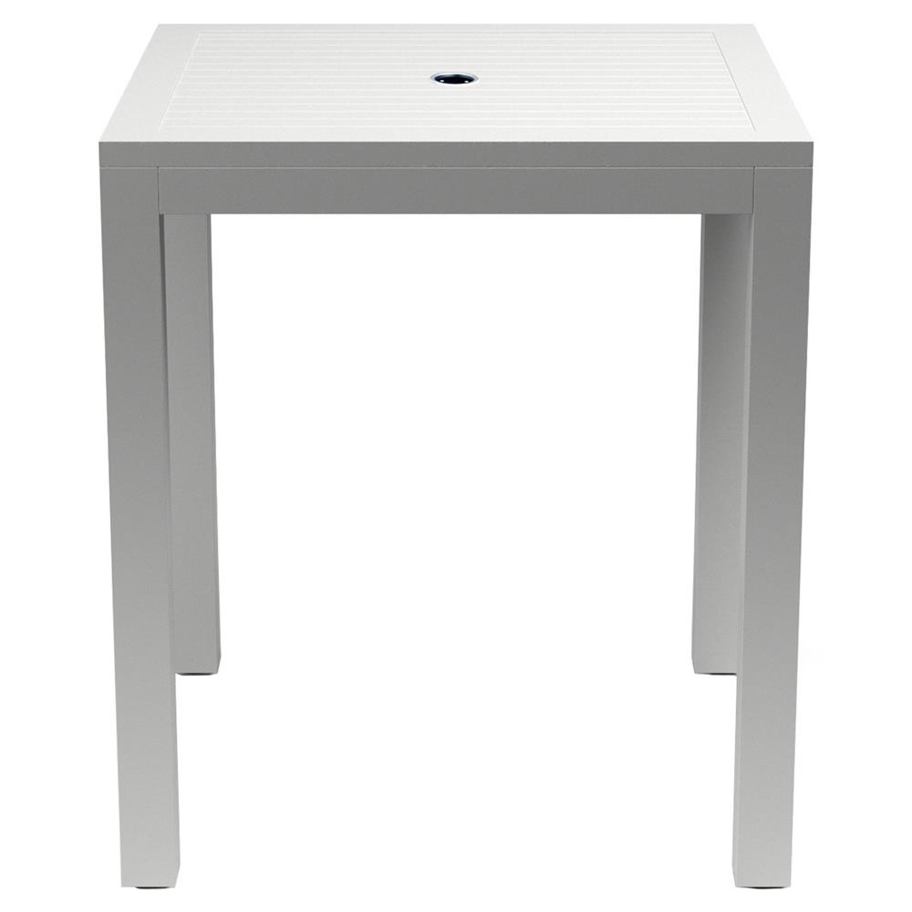 Jace Industrial Frost Aluminum Outdoor Dining Bar Table - 36"W|