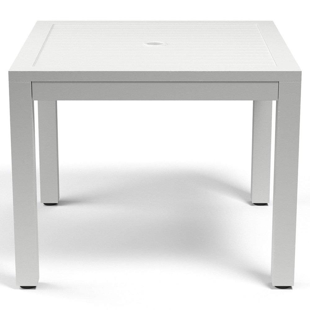 Jace Industrial Frost Aluminum Square Outdoor Dining Table - 36"W|