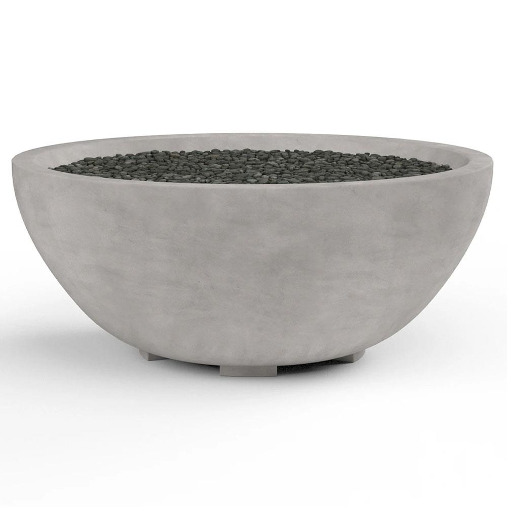Nia Modern Classic Grey Concrete Outdoor Fire Bowl - 41"|