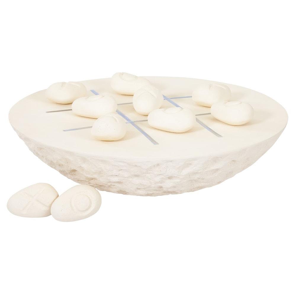 Harlow Coastal Off White Resin Tic-Tac-Toe Game|