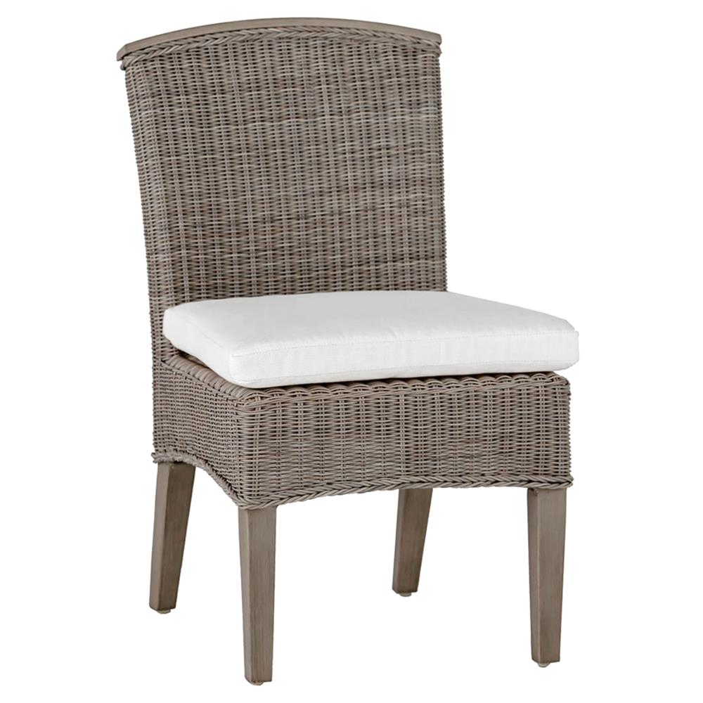 Astoria Oyster Grey N-duraG?? Wicker Outdoor Dining Side Chair|