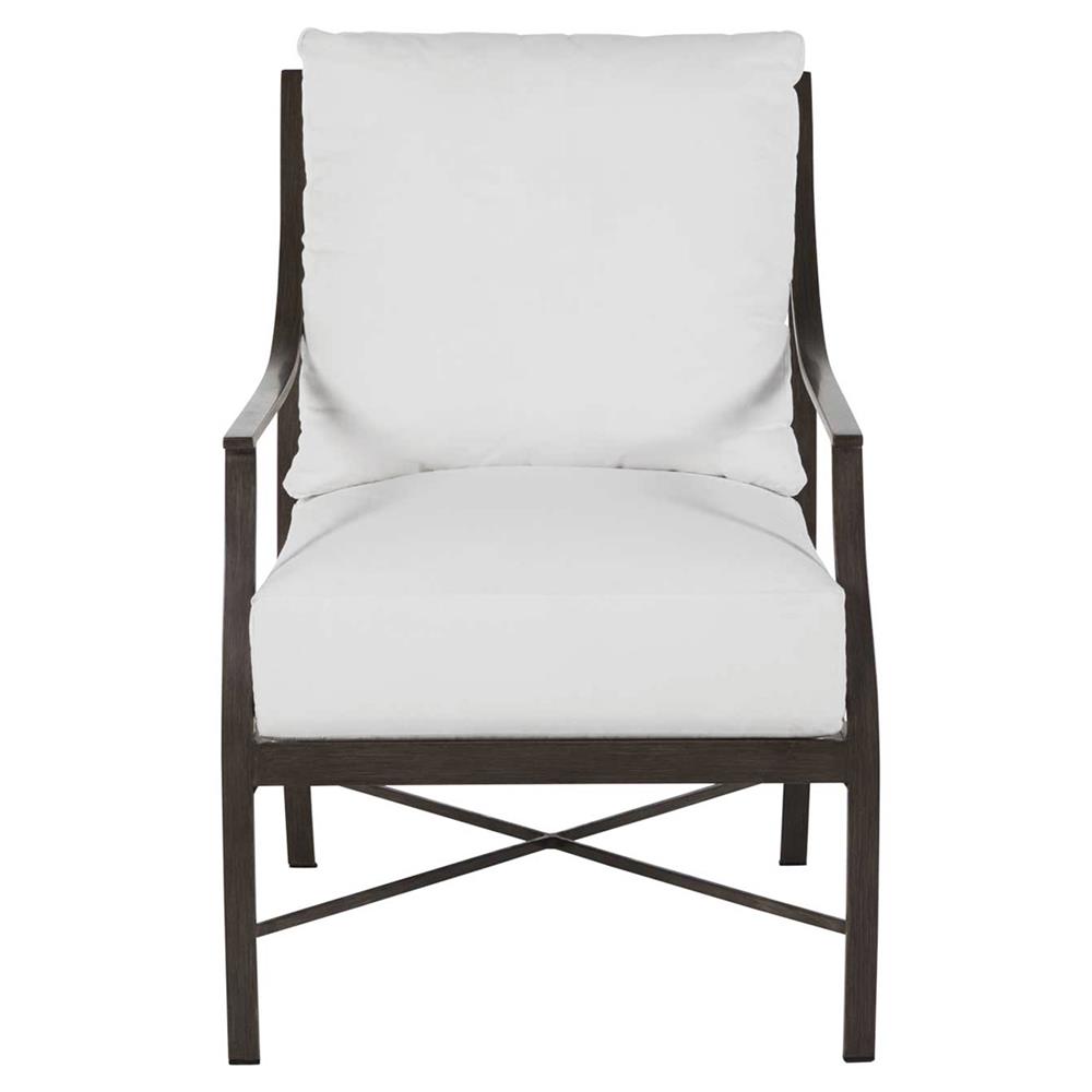 Monaco French Slate Grey Aluminum Outdoor Lounge Arm Chair|