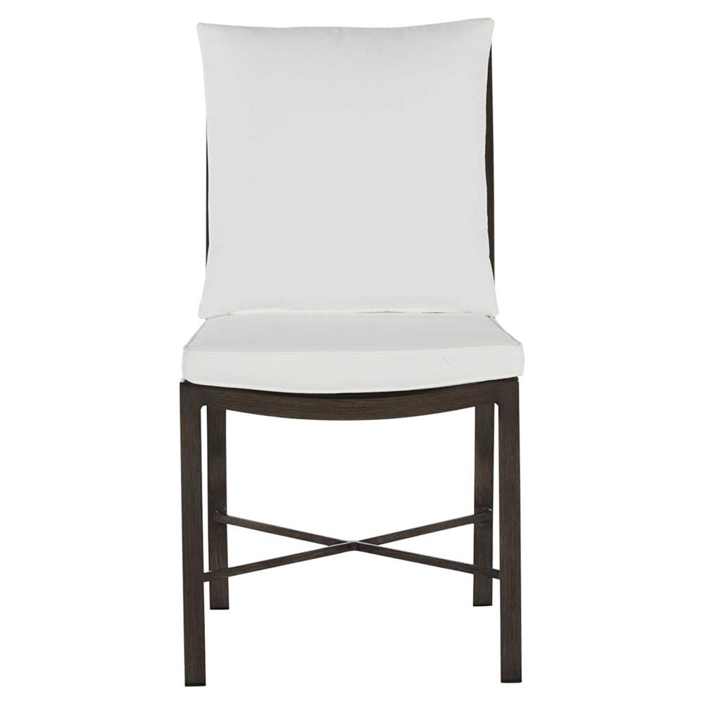 Monaco French Slate Grey Aluminum Outdoor Dining Side Chair|