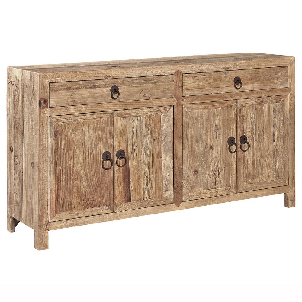 Elma Rustic Lodge Brown Elm Wood Sideboard|
