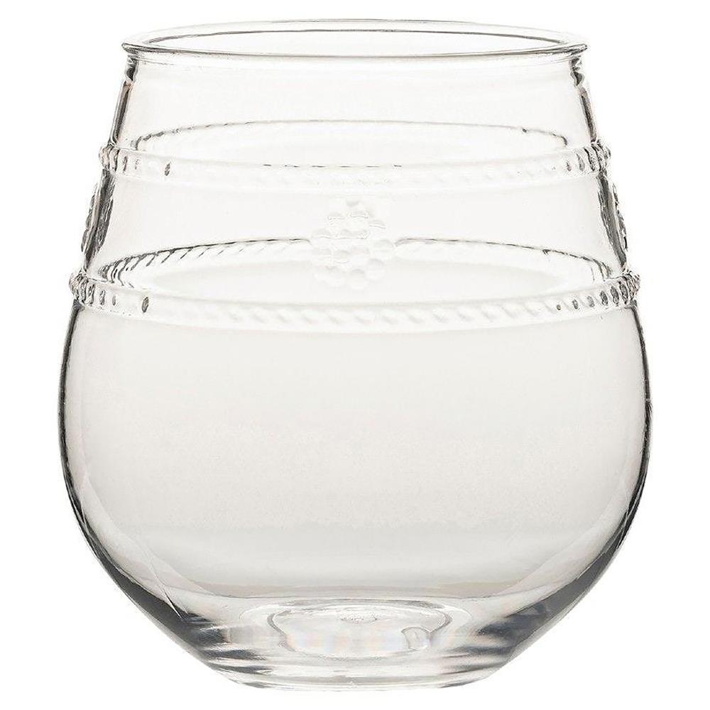 Juliska Isabella Modern Classic Clear Acrylic Stemless Wine Glass|