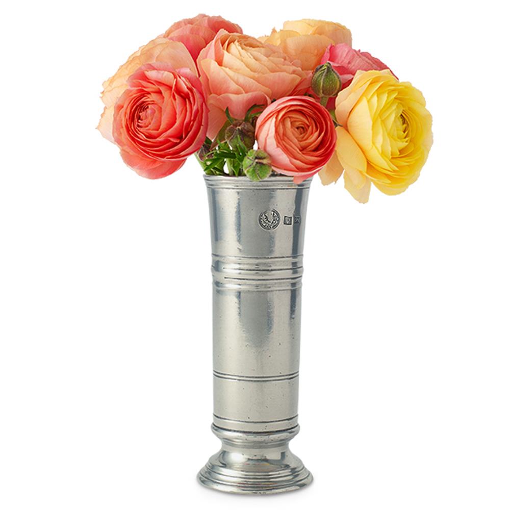 MATCH Modern Pewter Footed Cylinder Vase|