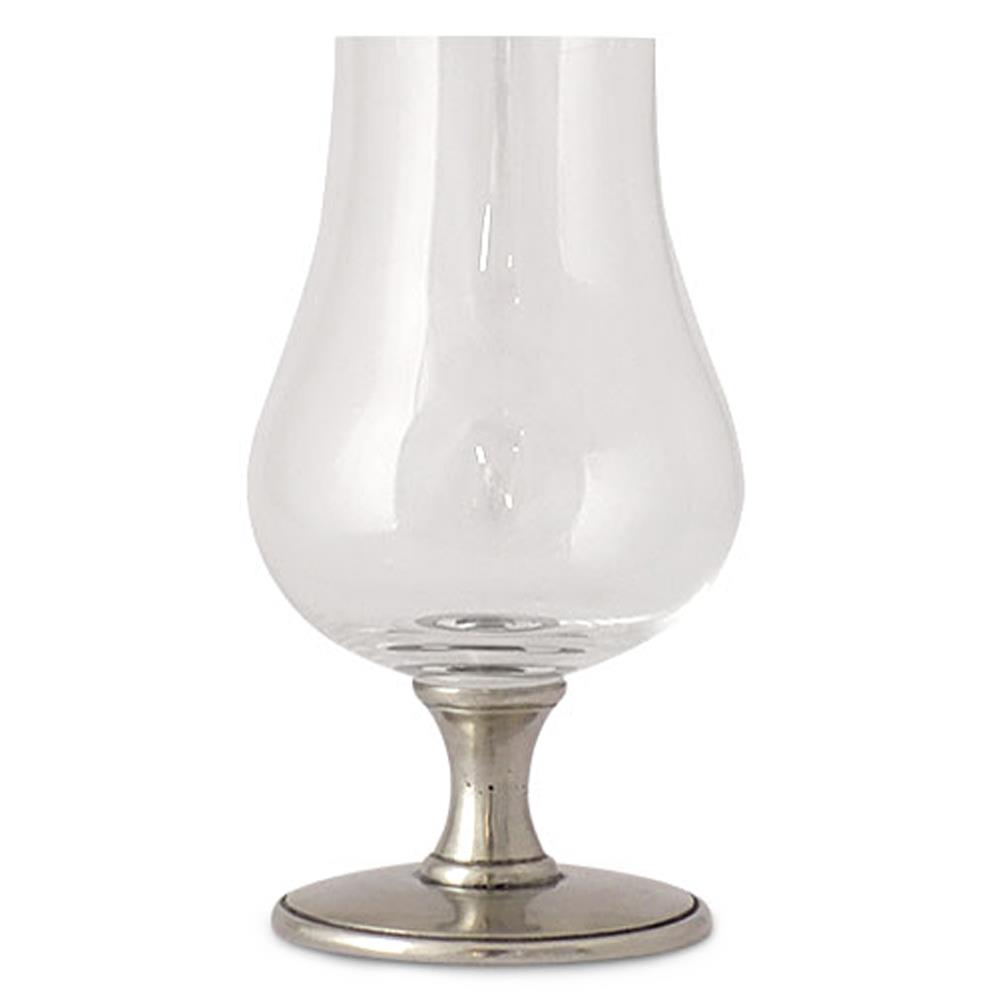 MATCH Modern Pewter Stem Crystal Whiskey Glass|