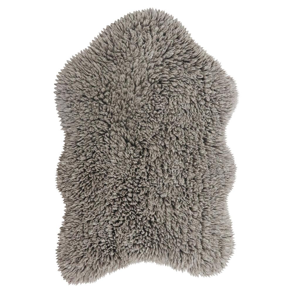 Woolly Modern Grey Wool Shag Washable Rugs - 2'5"x3' 7"|