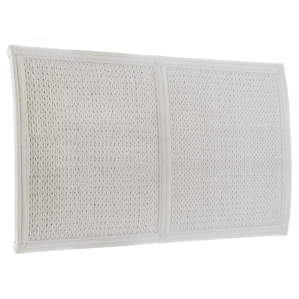 Siesta Coastal Caribbean Woven Leather Wrapped Rattan Headboard - Queen|