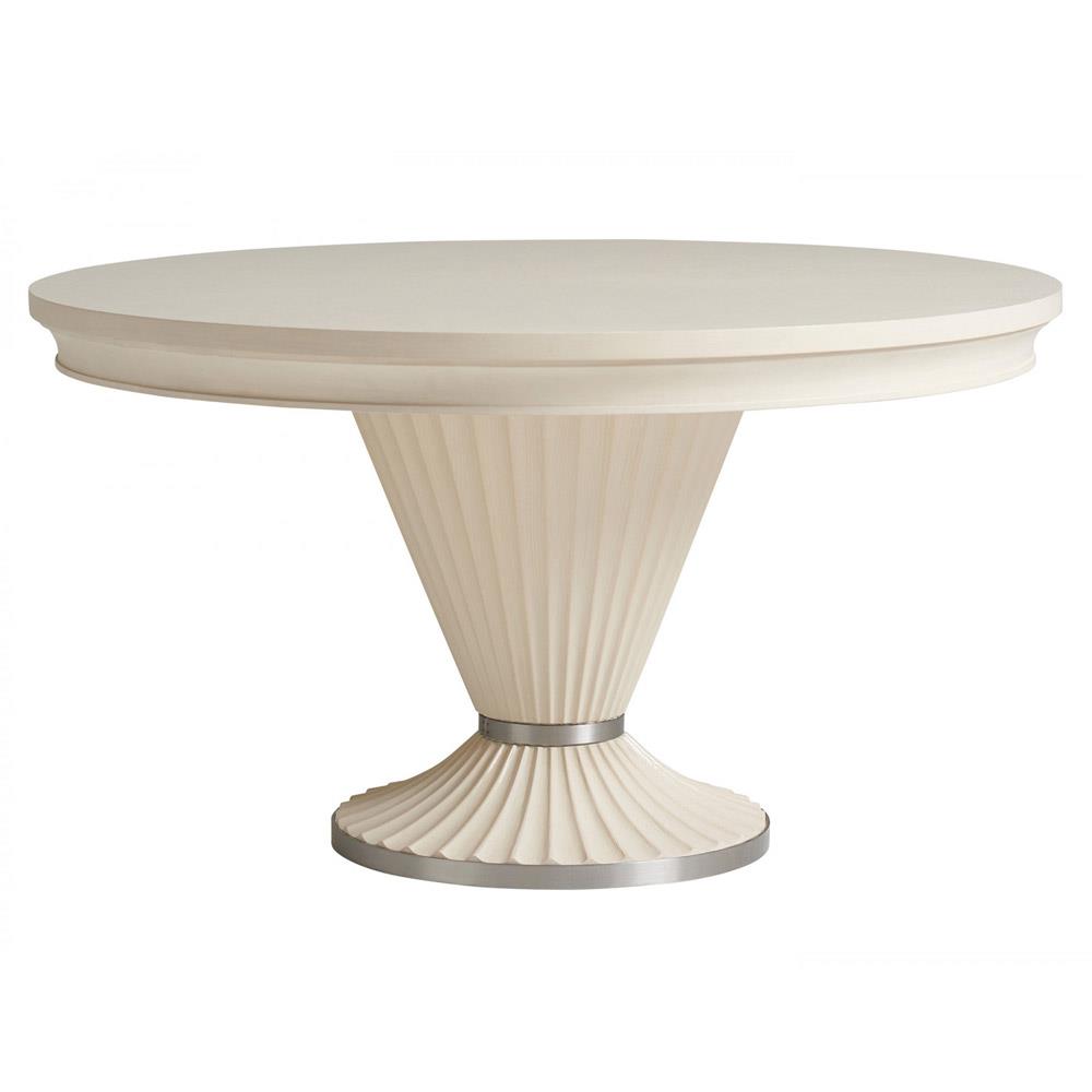 Artesia French Country White Oak Wood Round Game Table|