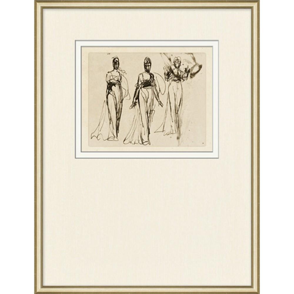 Malinda French Country Figure Gold Frame Illustration 10|
