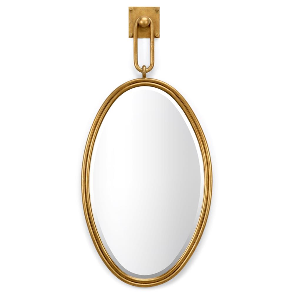 Leland Modern Classic Gold Iron Round Wall Mounted Mirror|