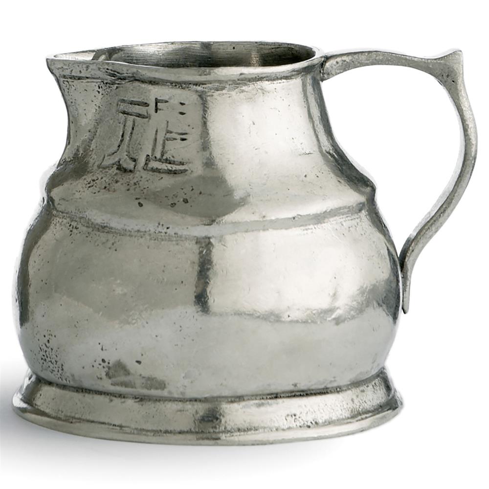 Vintage French Silver Pewter Small Pitcher|