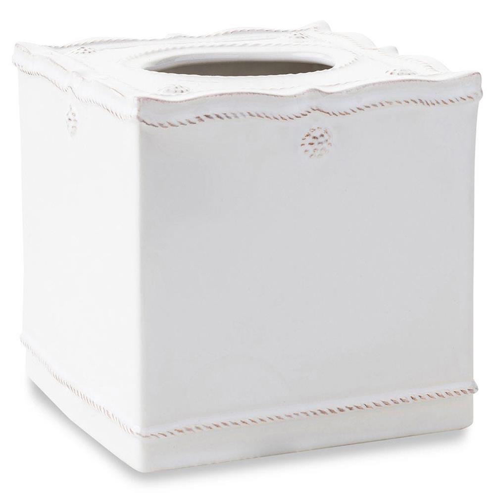Juliska Berry &amp; Thread French Whitewash Ceramic Tissue Box Cover|