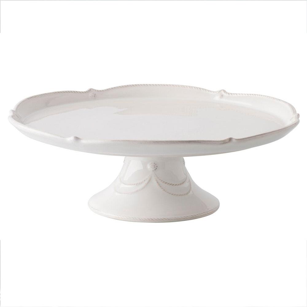 Juliska Berry &amp; Thread Whitewash Ceramic Cake Stand|