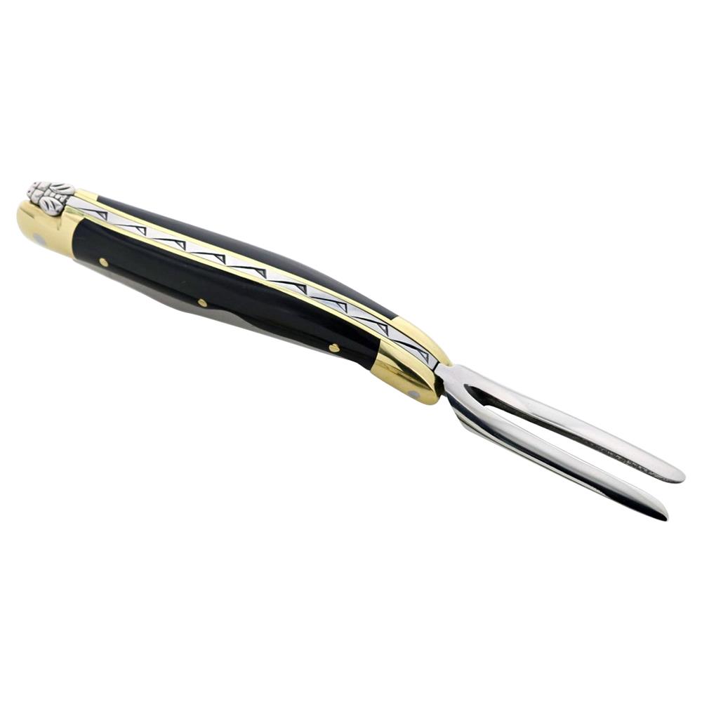 Forge de Laguiole Modern Classic Black Horn Tip Golf Divot Tool with Knife|