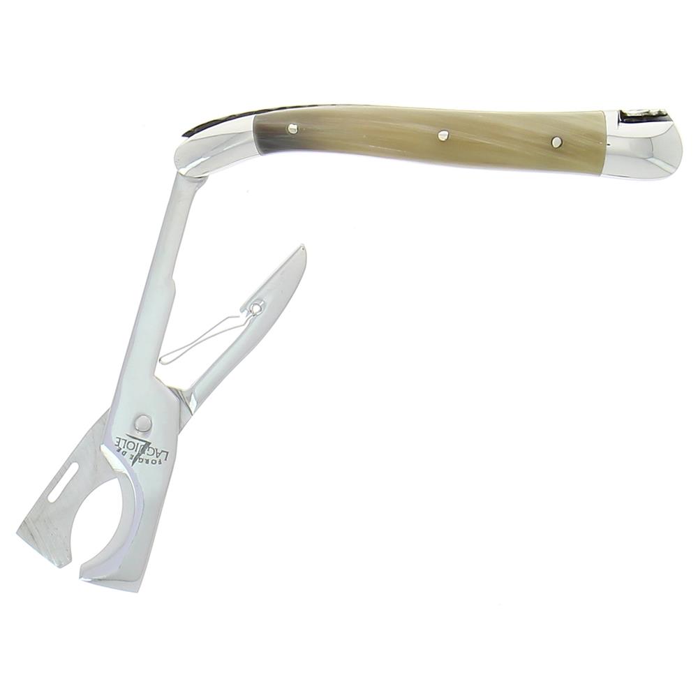 Forge de Laguiole Modern Classic Cream Horn Tip Handle Cigar Scissor Cutter|