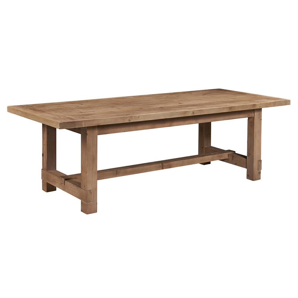 Ben Rustic Brown Reclaimed Pine Rectangular Extendable Dining