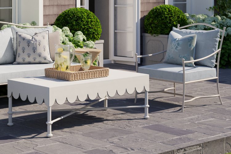 【新品】LAPUAN K Linenket (95x180cm) ホワイトブルー Spring Summer Collection | Kathy Kuo Home