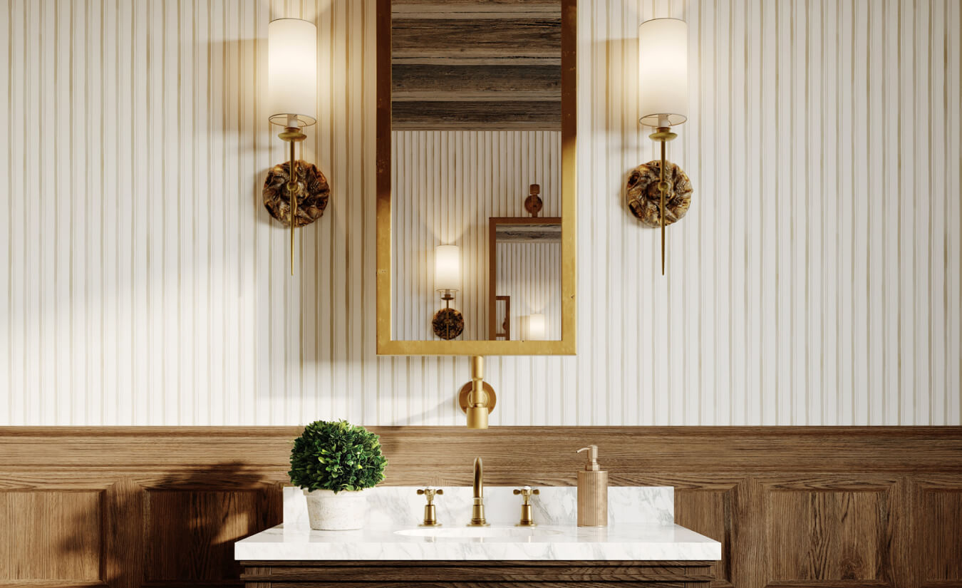 Wallpaper Guide Powder Room Charm